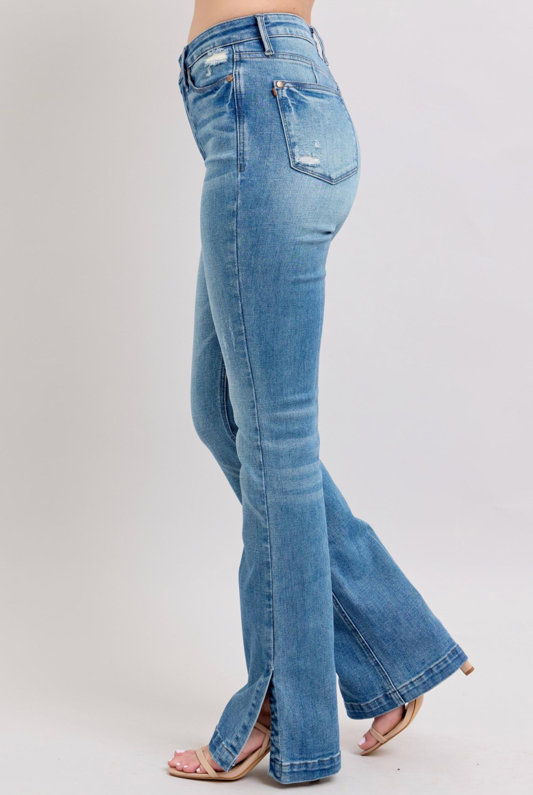 Judy Blue TC Side Slit Bootcut { product_type }}
