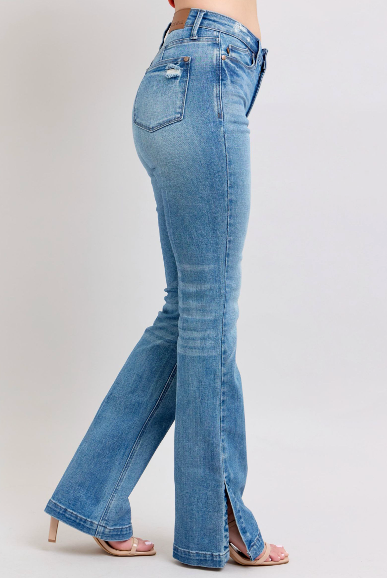 Judy Blue TC Side Slit Bootcut { product_type }}