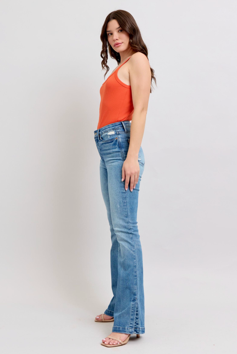 Judy Blue TC Side Slit Bootcut { product_type }}