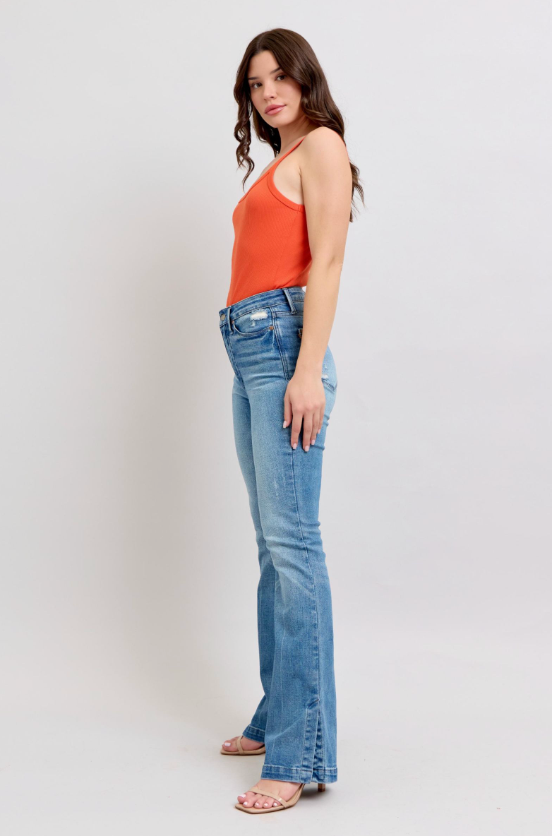 Judy Blue TC Side Slit Bootcut { product_type }}