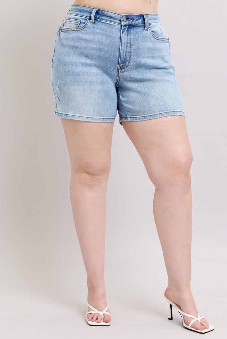 Judy Blue Vintage Wash Dad Shorts { product_type }}