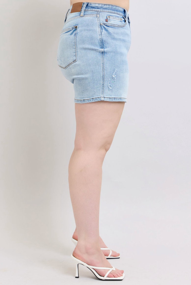 Judy Blue Vintage Wash Dad Shorts { product_type }}