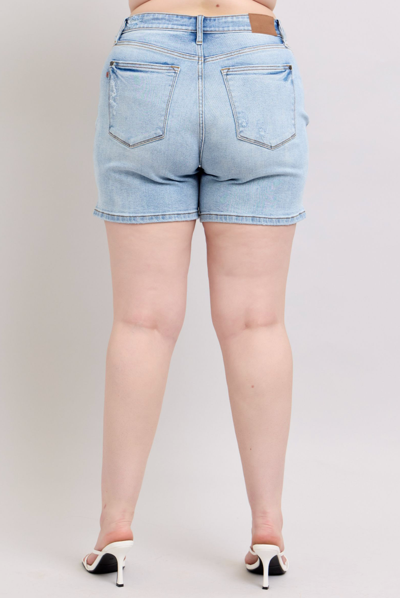 Judy Blue Vintage Wash Dad Shorts { product_type }}