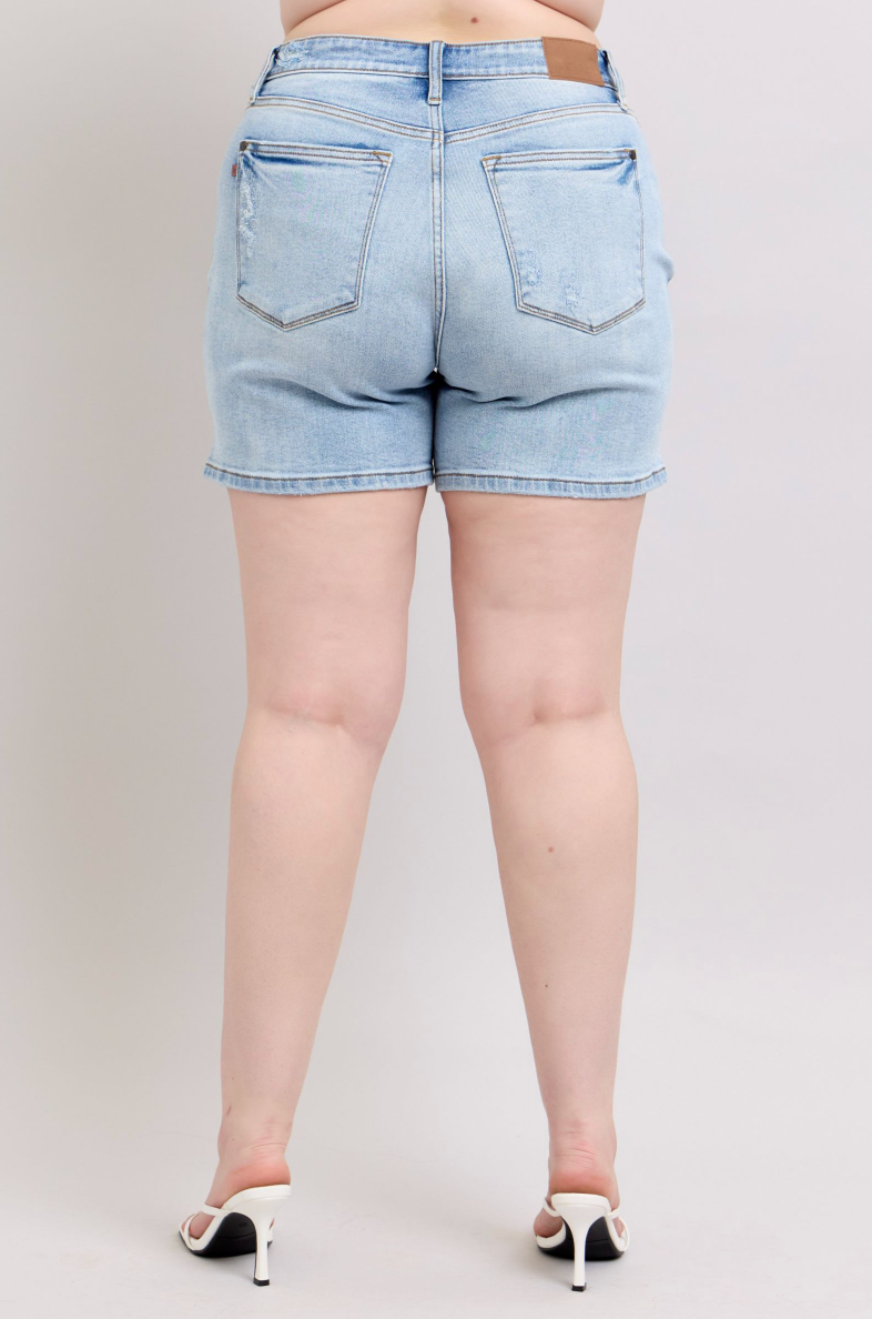 Judy Blue Vintage Wash Dad Shorts { product_type }}