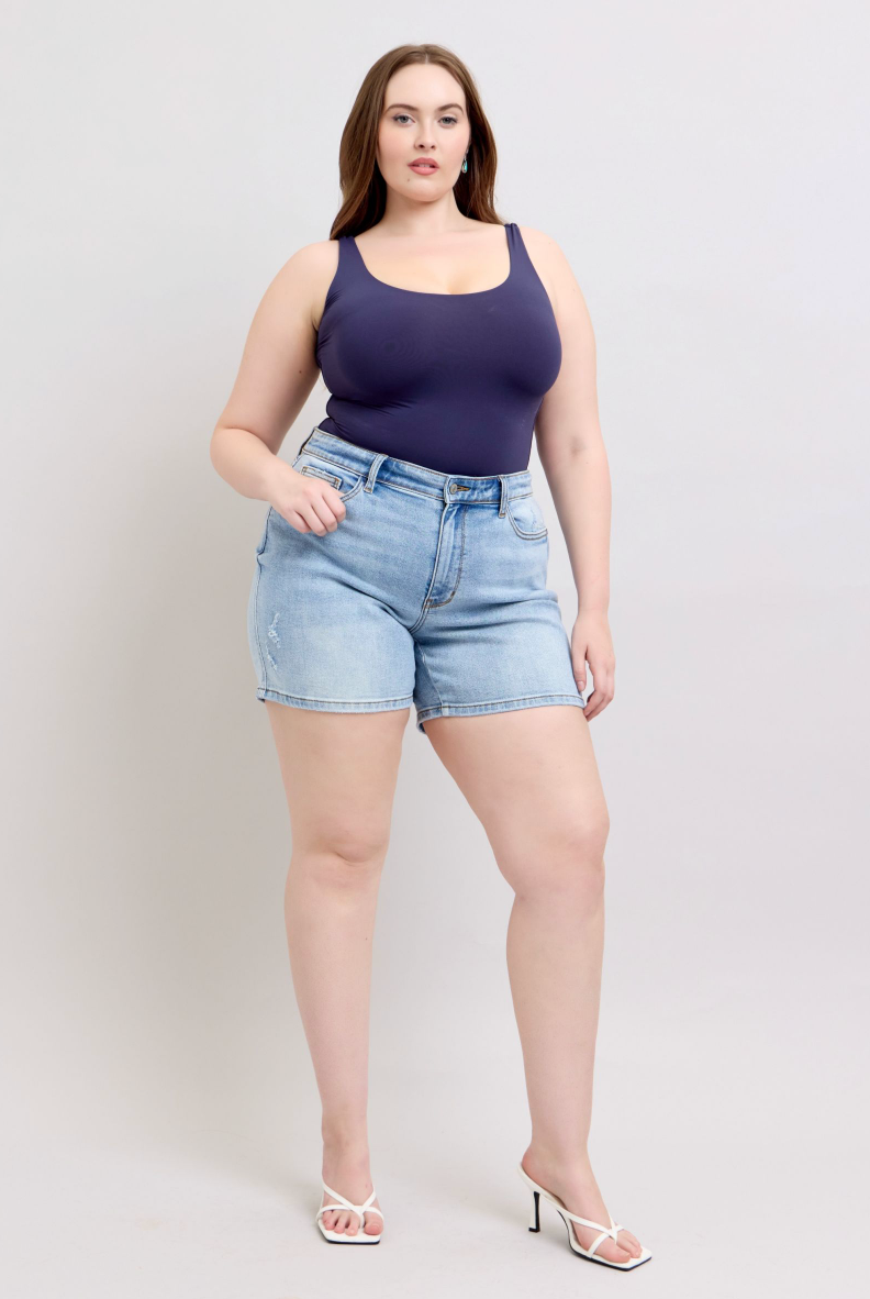Judy Blue Vintage Wash Dad Shorts { product_type }}