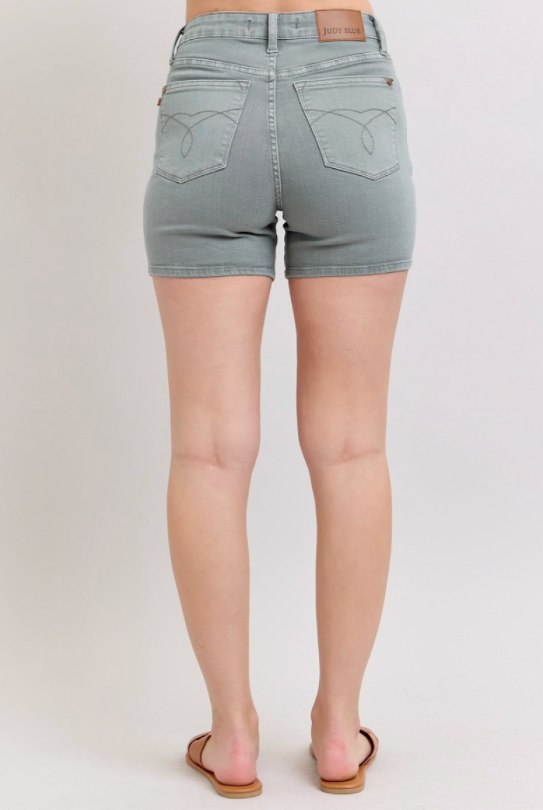 Judy Blue Sage Embroidered Shorts { product_type }}
