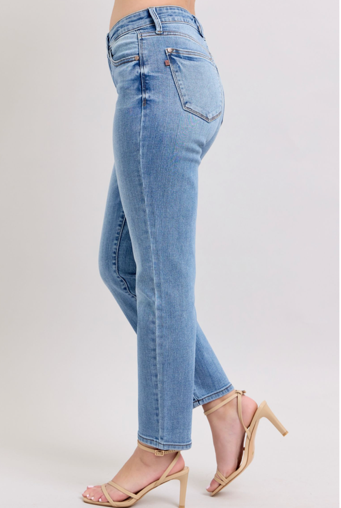 Judy Blue Vintage Wash Slim Fit MR-Denim-Judy Blue-Three Birdies Boutique, Women's Fashion Boutique Located in Kearney, MO