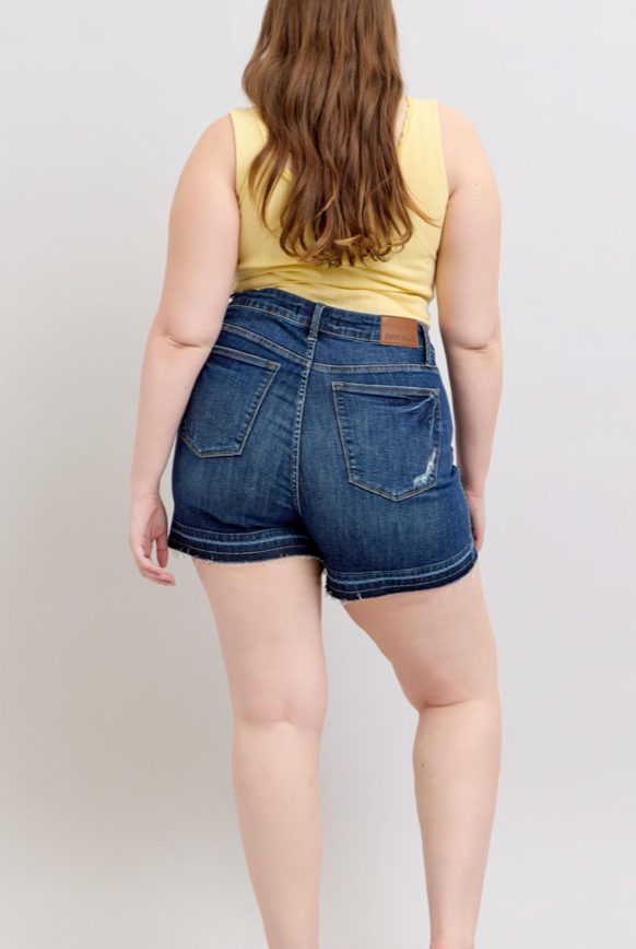 Judy Blue TC Destroy Hem Short { product_type }}