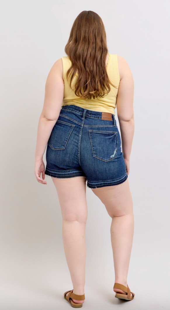 Judy Blue TC Destroy Hem Short { product_type }}