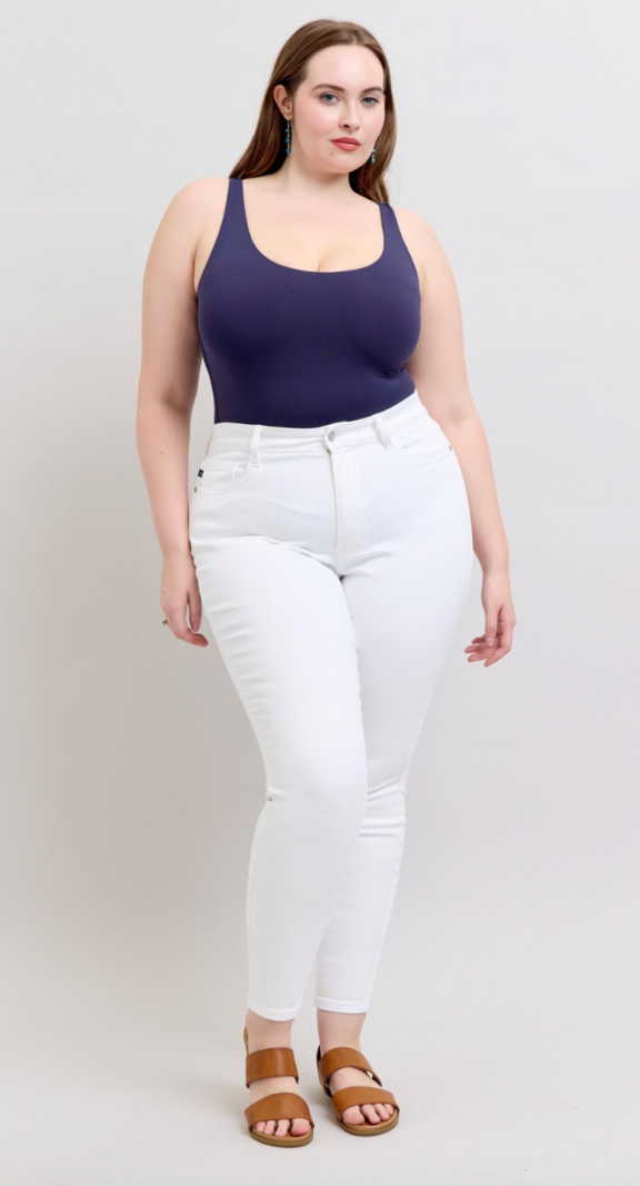 Judy Blue HW White Skinny Jean { product_type }}