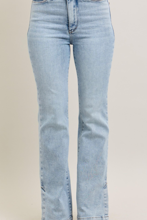 Judy Blue TC Vintage Side Slit Bootcut-Denim-Judy Blue-Three Birdies Boutique, Women's Fashion Boutique Located in Kearney, MO