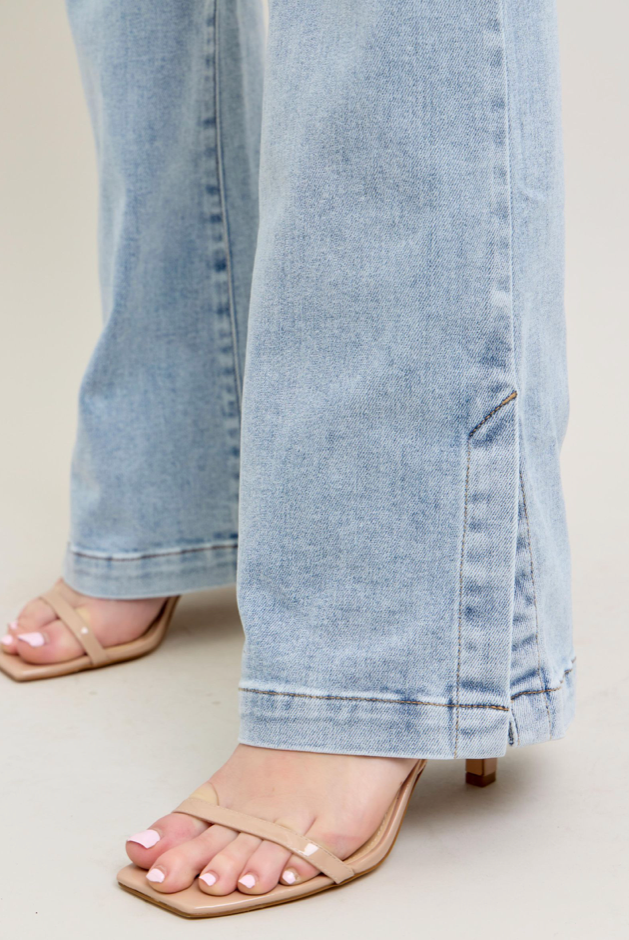Judy Blue TC Vintage Side Slit Bootcut-Denim-Judy Blue-Three Birdies Boutique, Women's Fashion Boutique Located in Kearney, MO