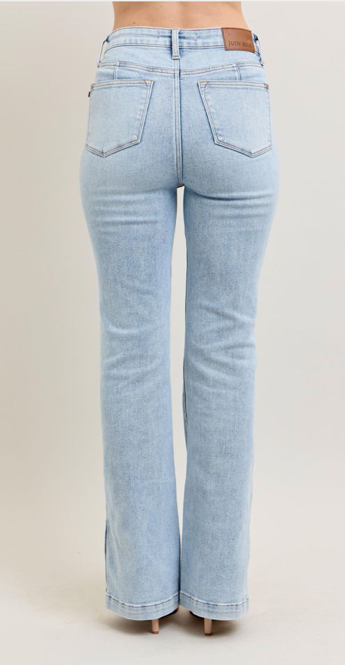 Judy Blue TC Vintage Side Slit Bootcut-Denim-Judy Blue-Three Birdies Boutique, Women's Fashion Boutique Located in Kearney, MO