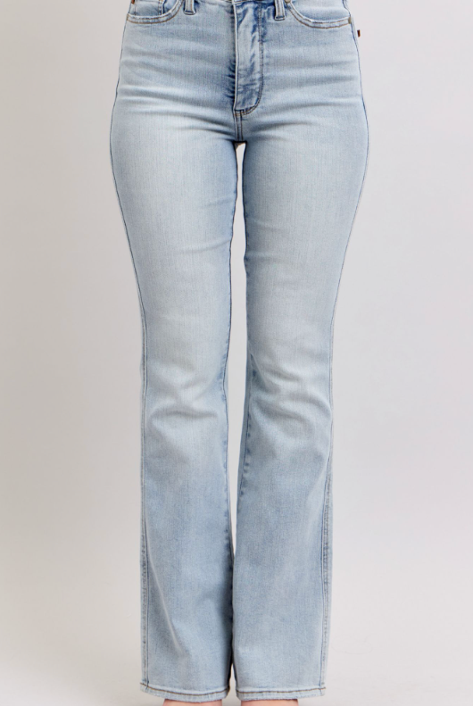 Judy Blue HW Light Tummy Control Bootcut-Denim-Judy Blue-Three Birdies Boutique, Women's Fashion Boutique Located in Kearney, MO