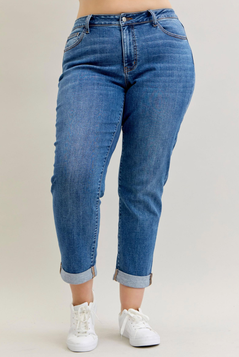Judy Blue Classic Cuff Boyfriend { product_type }}
