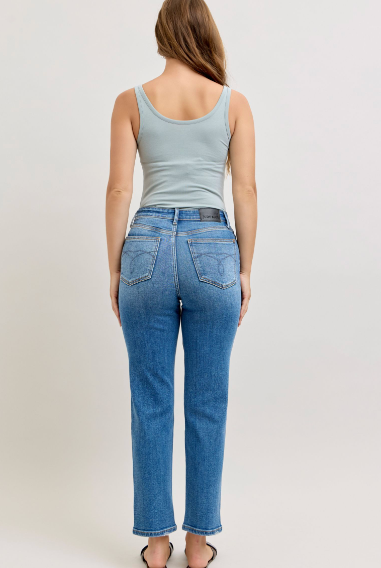 Judy Blue HW Ankle Straight-Denim-Judy Blue-Three Birdies Boutique, Women's Fashion Boutique Located in Kearney, MO
