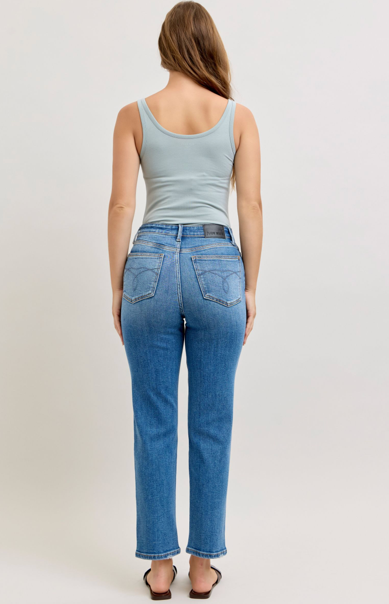 Judy Blue HW Ankle Straight-Denim-Judy Blue-Three Birdies Boutique, Women's Fashion Boutique Located in Kearney, MO