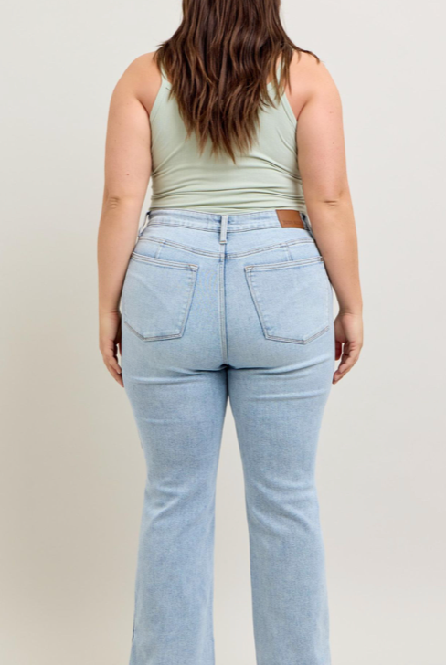 Judy Blue TC Vintage Side Slit Bootcut-Denim-Judy Blue-Three Birdies Boutique, Women's Fashion Boutique Located in Kearney, MO