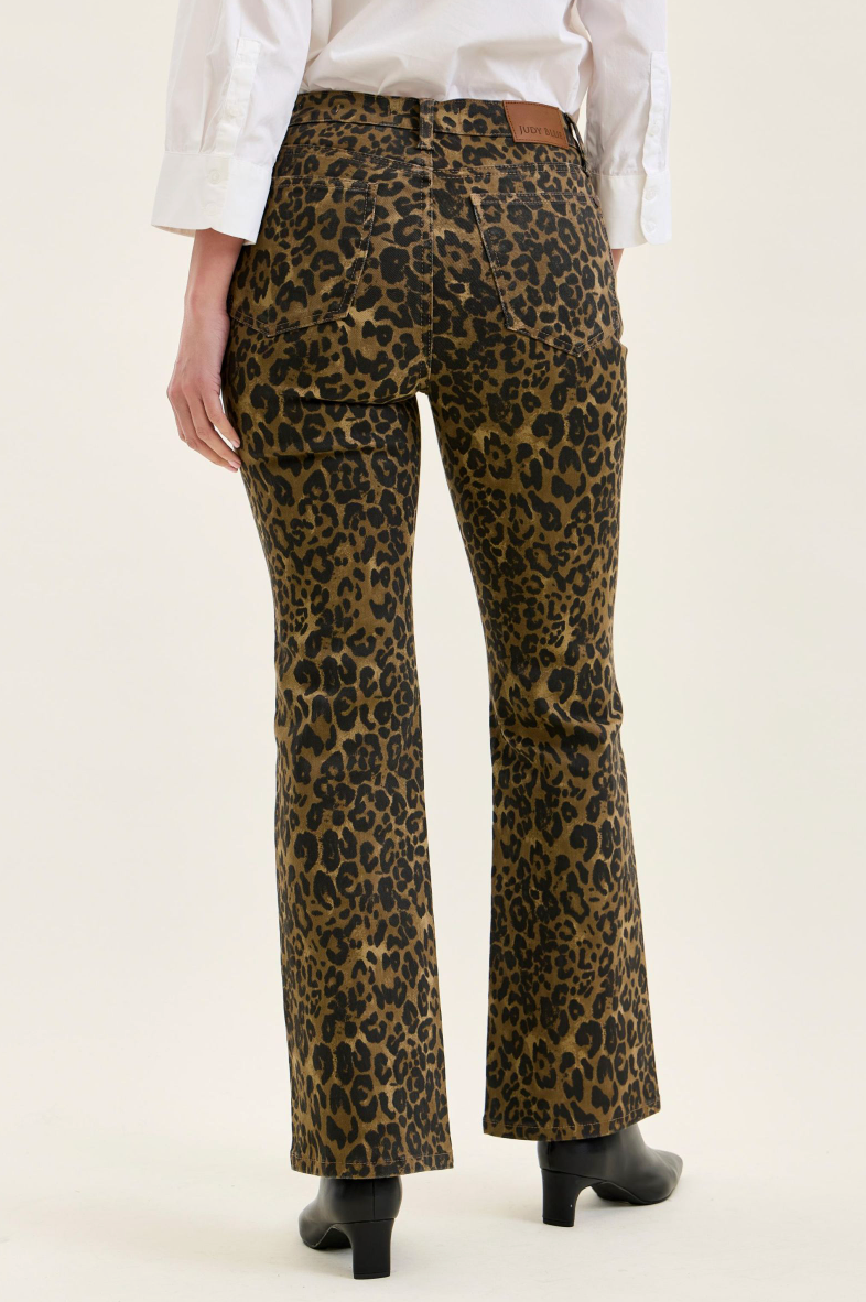 Leopard Bootcut Jeans { product_type }}
