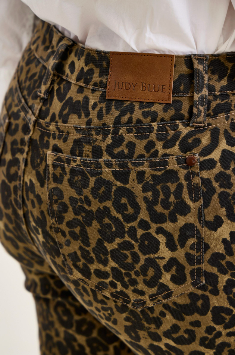Leopard Bootcut Jeans { product_type }}