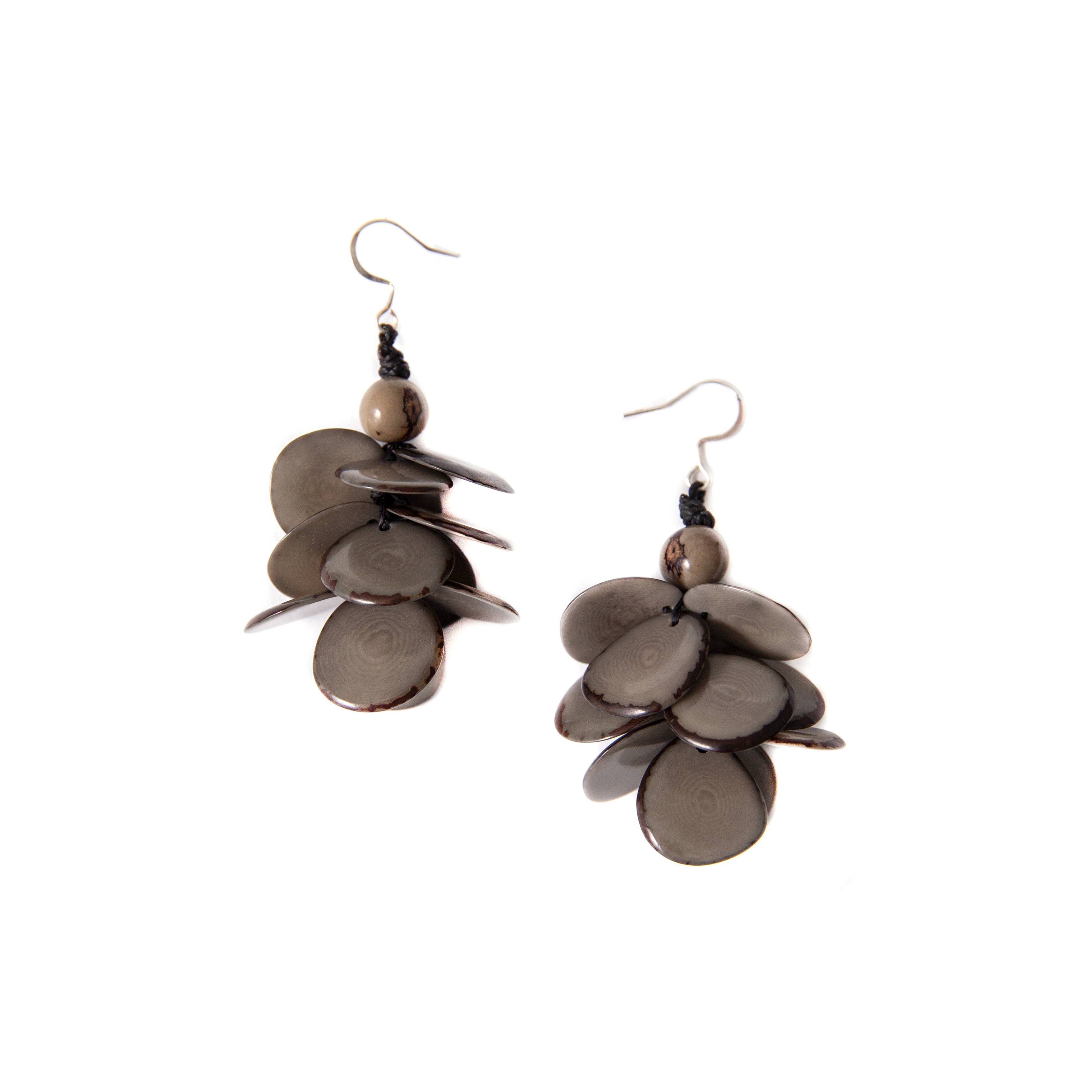 Marie Earrings: Charcoal Gray { product_type }}