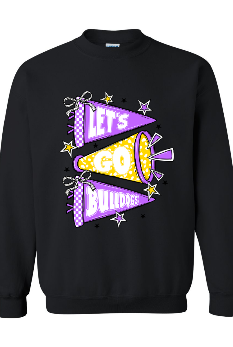 Let's Go Bulldogs Megaphone Crewneck Sweatshirt { product_type }}