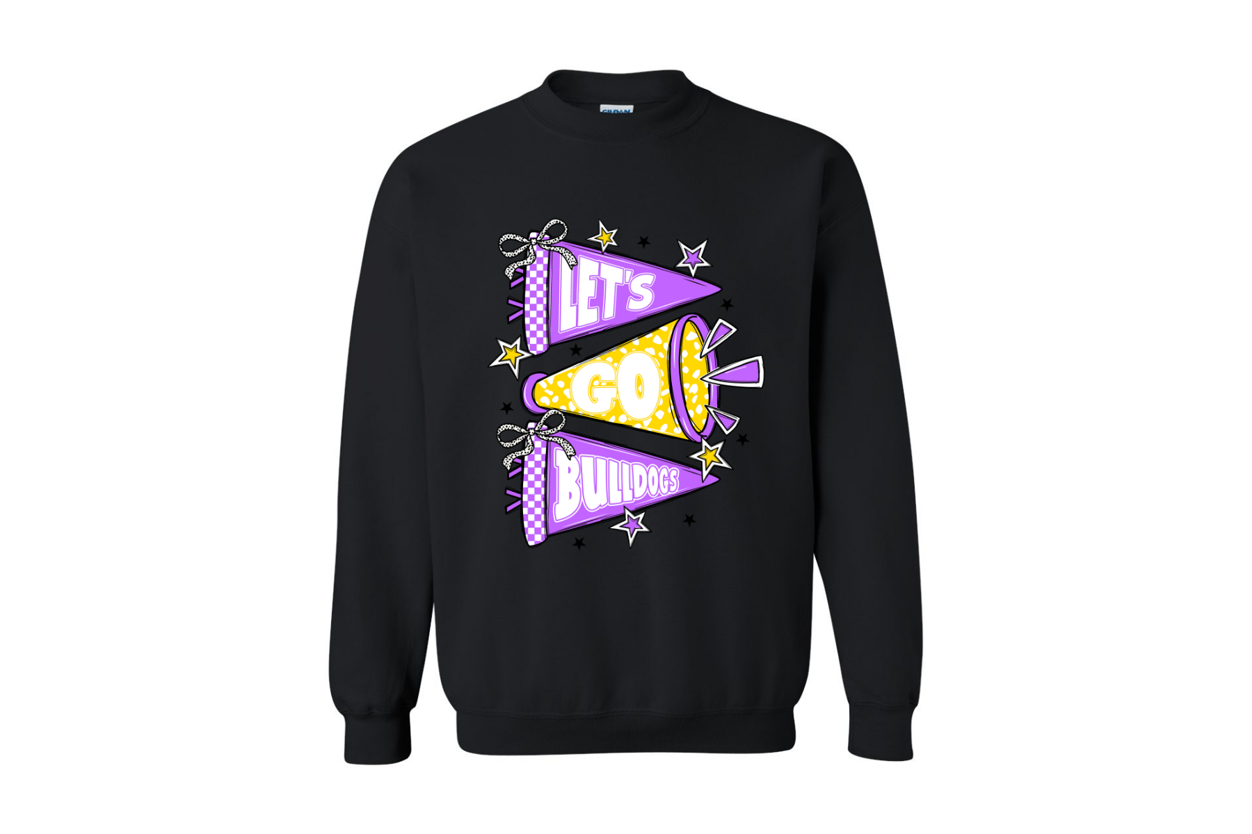 Let's Go Bulldogs Megaphone Crewneck Sweatshirt { product_type }}