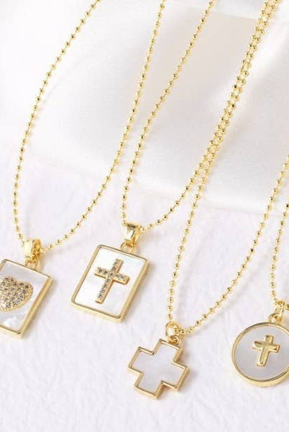 Pendant Necklace – Rectangle Cross { product_type }}