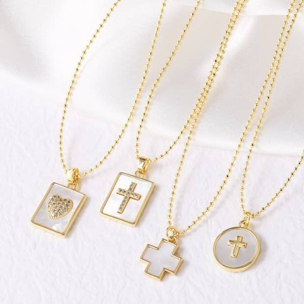 Pendant Necklace – Rectangle Cross { product_type }}