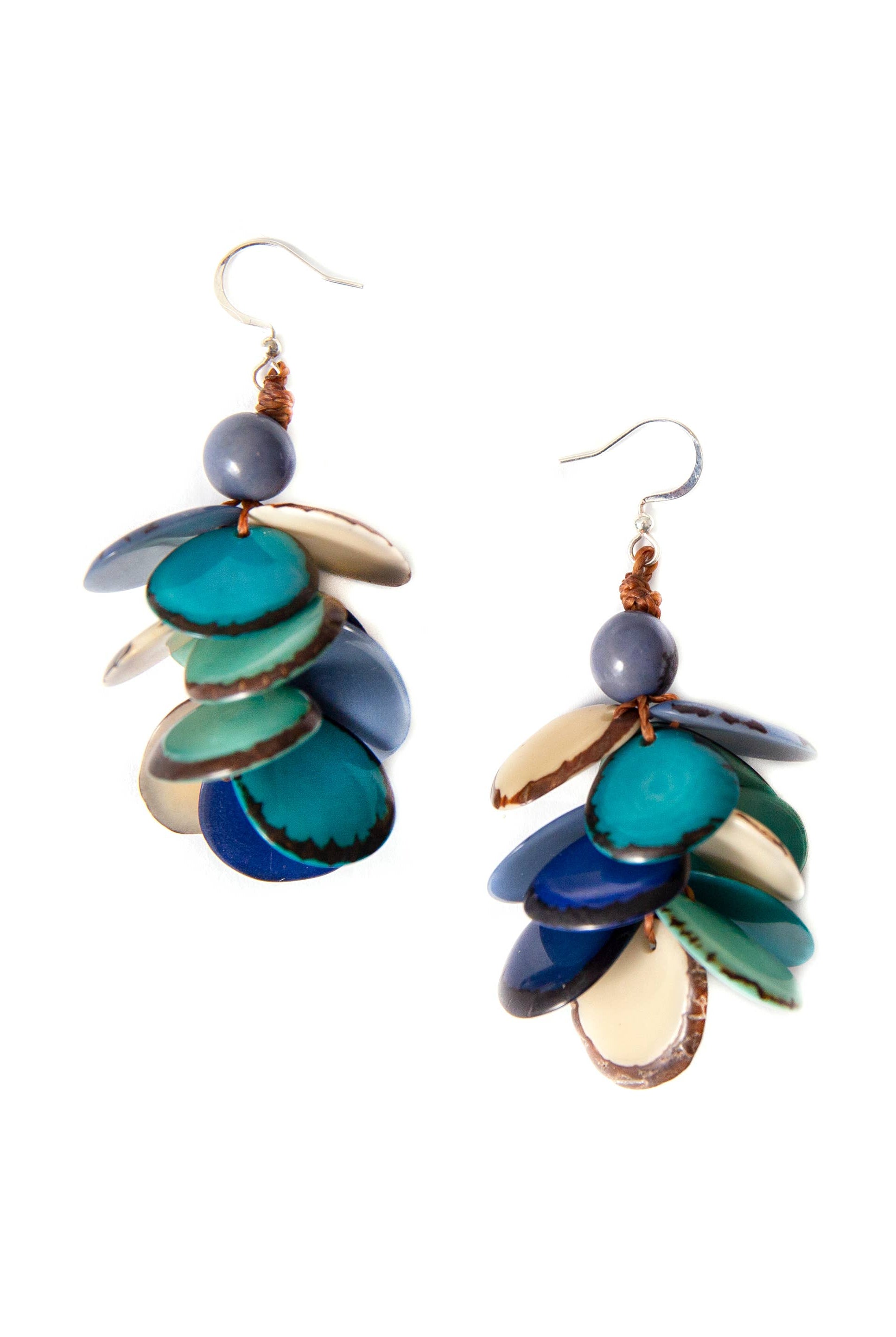 Marie Earrings: Red-Organic Tagua Jewelry-Three Birdies Boutique, Women's Fashion Boutique Located in Kearney, MO