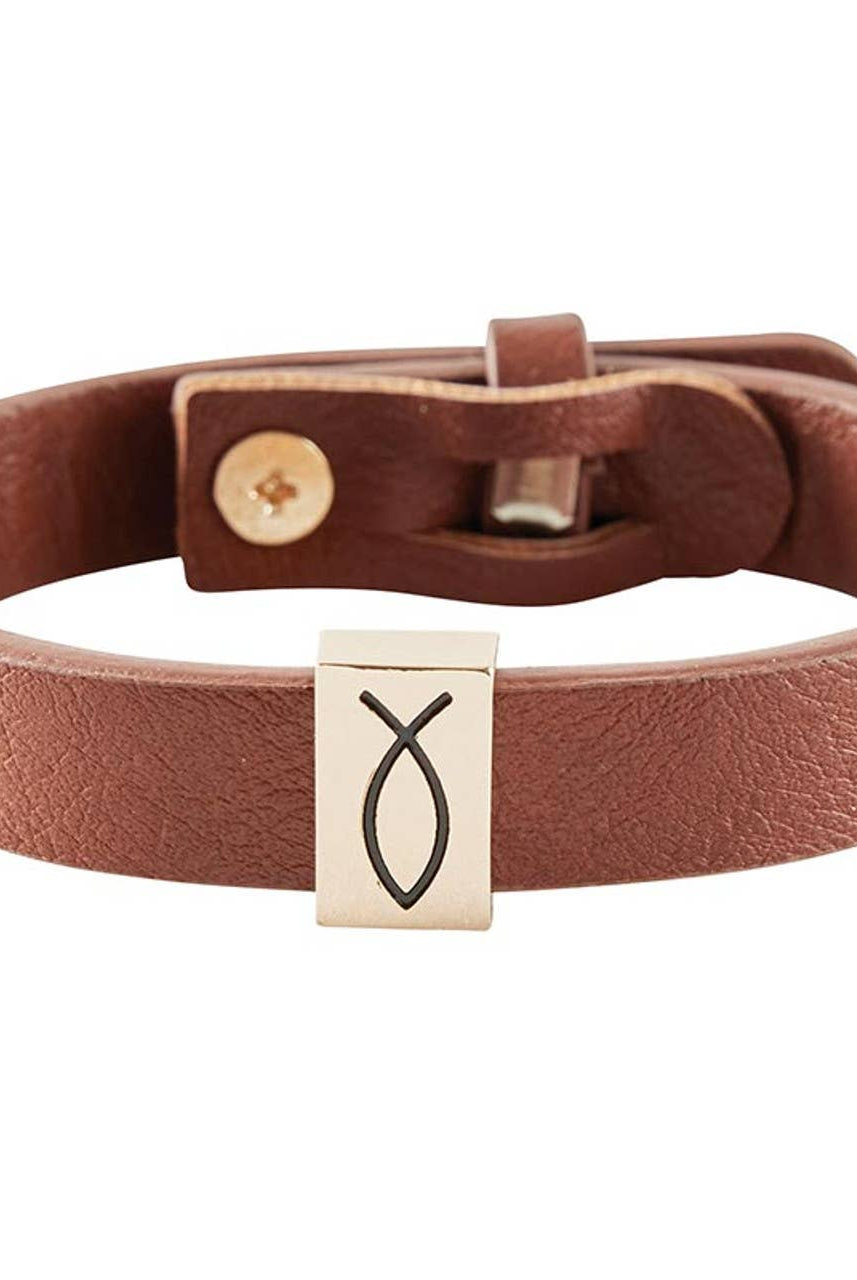 Leather Bracelet - Ichthys { product_type }}