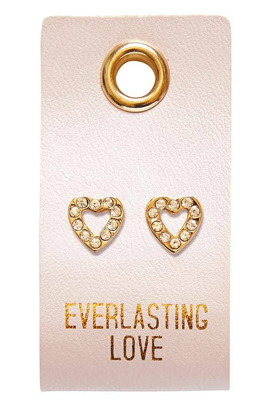 Stud Earrings - Everlasting Love - Heart { product_type }}