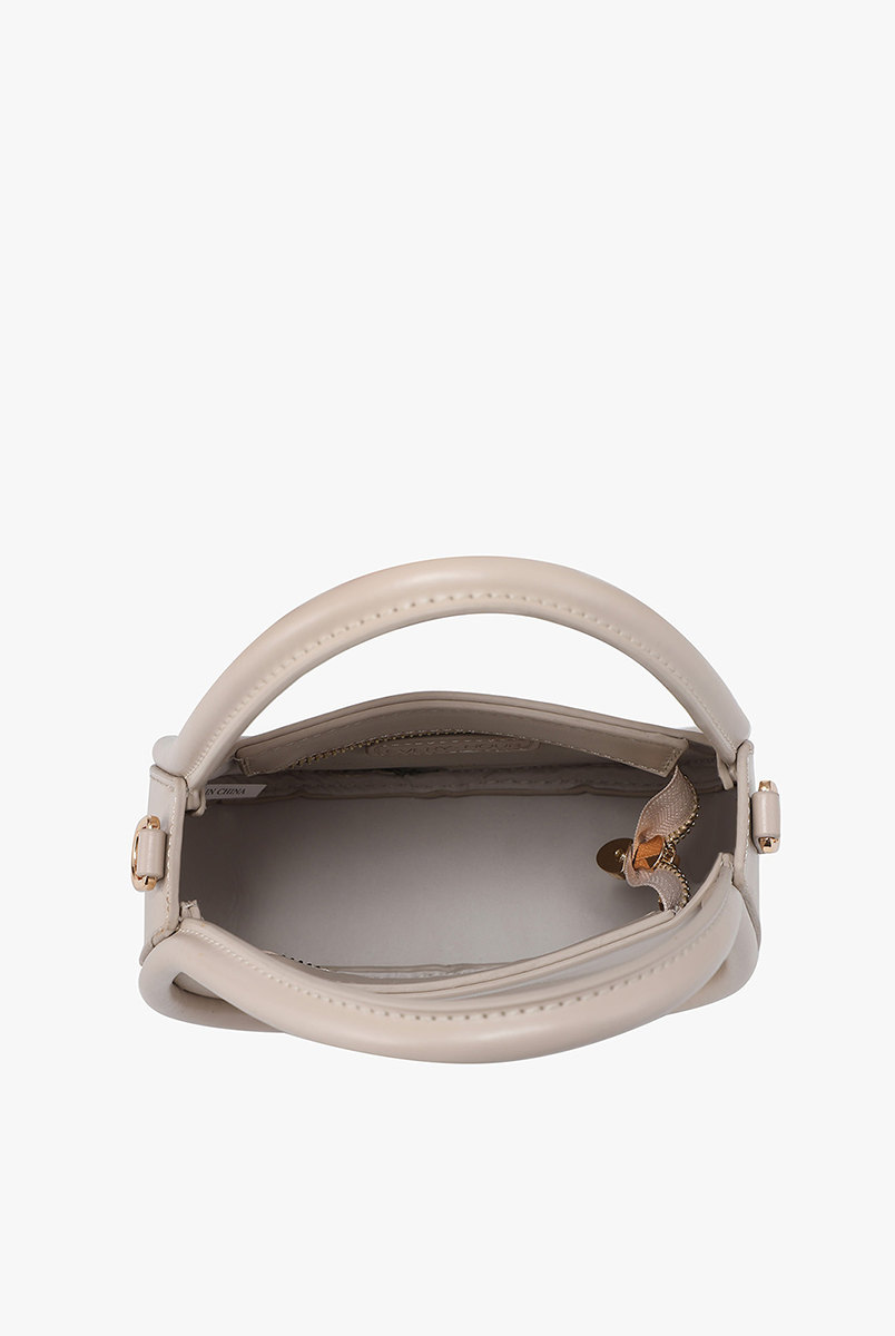 Dakota Mini Crossbody Bag with Dual Handles: Light Beige { product_type }}
