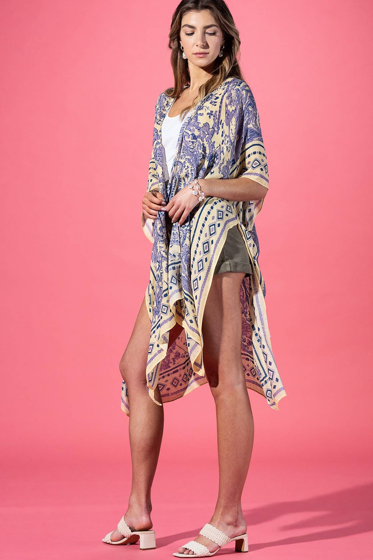 Lavender Loom Viscose Kimono: Lavender Paisley-Urbanista-Three Birdies Boutique, Women's Fashion Boutique Located in Kearney, MO