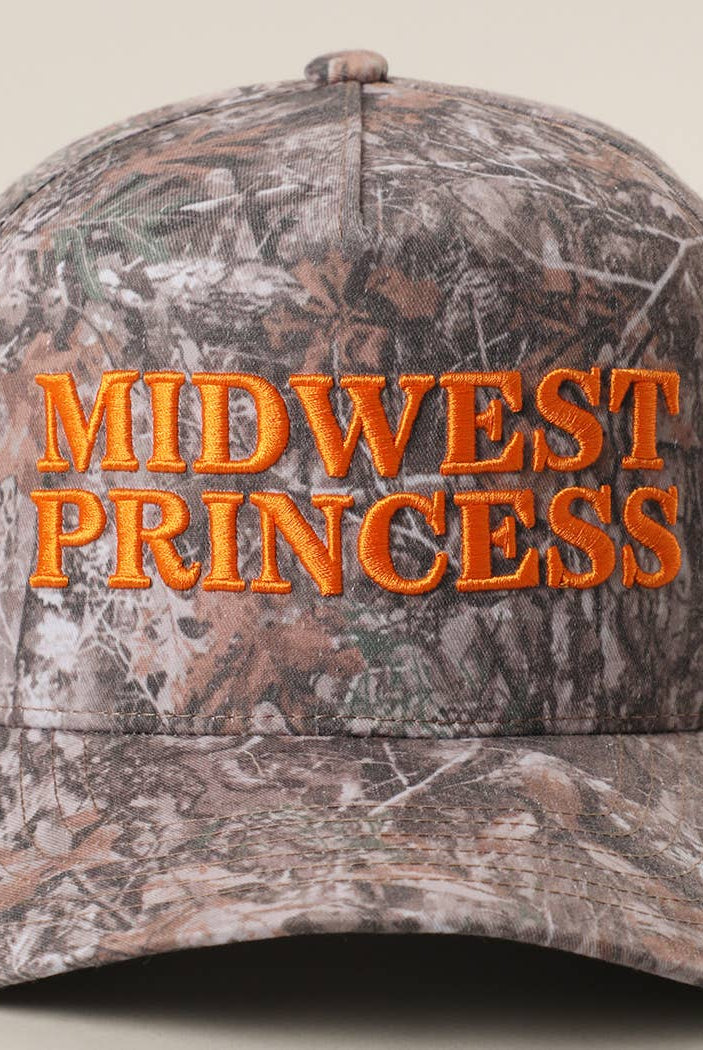 MIDWEST PRINCESS 3D Embroidered Camo Trucker Hat: LT. CAMO / ONE SIZE { product_type }}