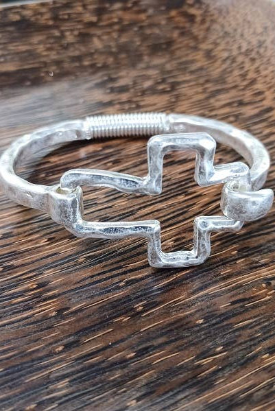 Cross Cuff Bracelet: Gold { product_type }}