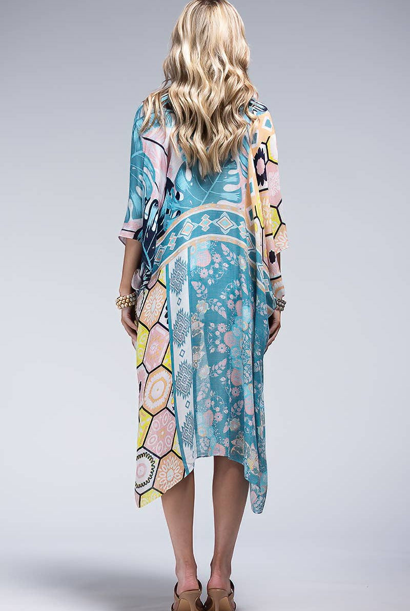 Tropical Pattern Kimono { product_type }}