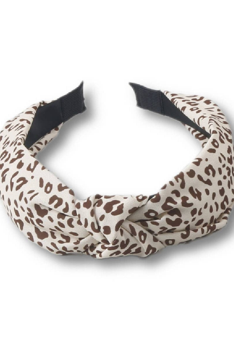 Beige Leopard Headband { product_type }}