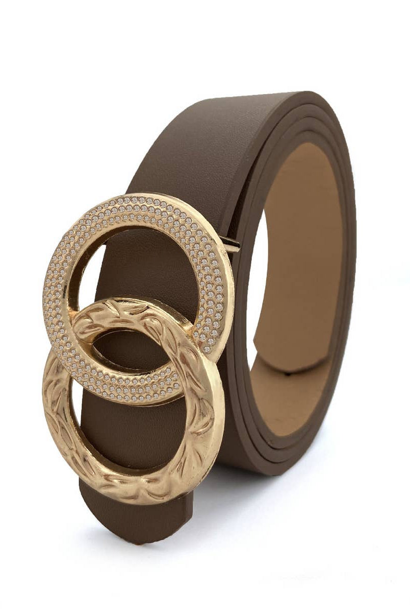Camel Double Buttons Belt { product_type }}