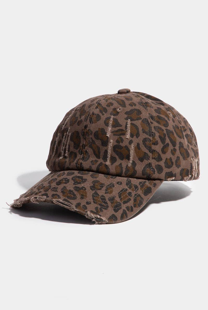 Leopard Print Baseball Cap: DBR { product_type }}