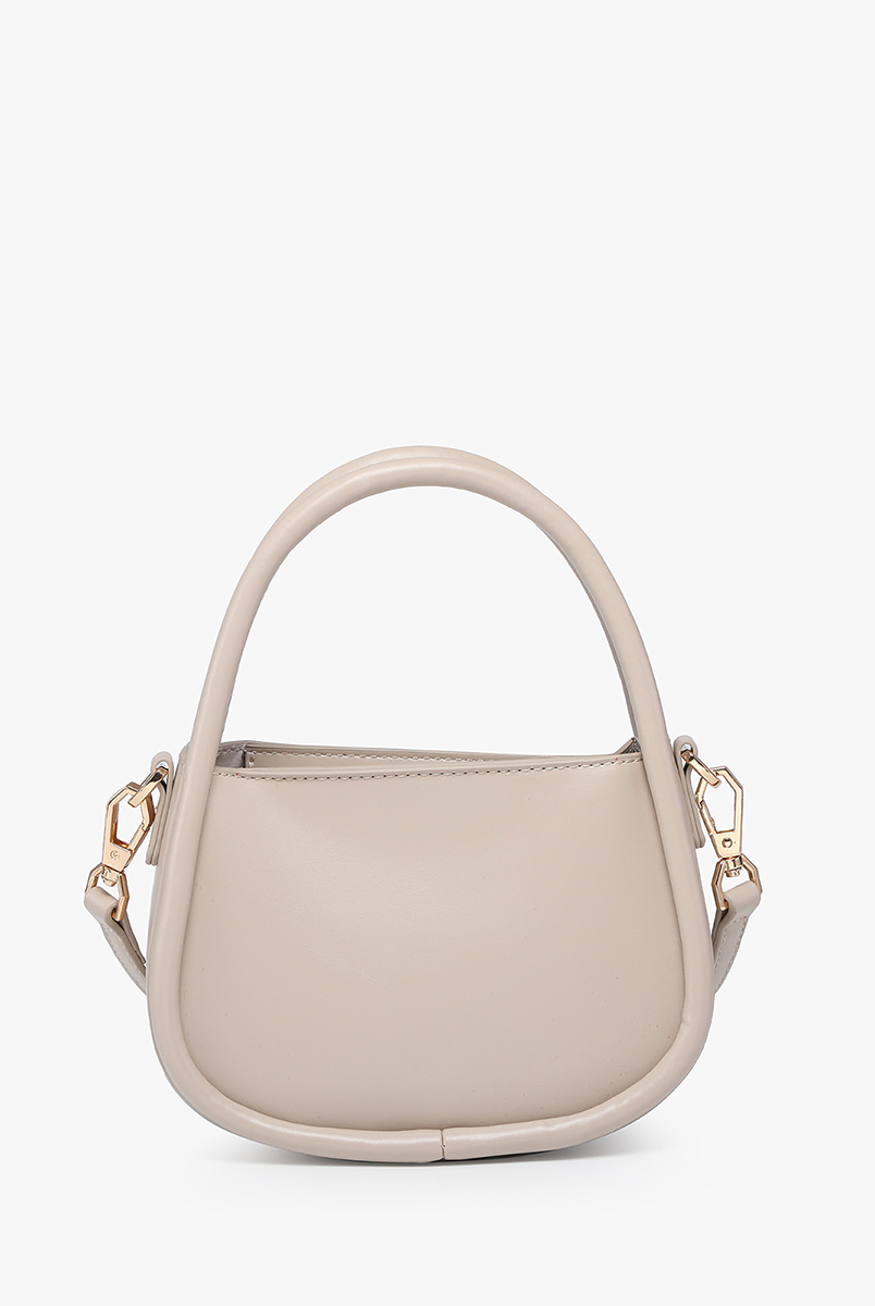 Dakota Mini Crossbody Bag with Dual Handles: Light Beige { product_type }}