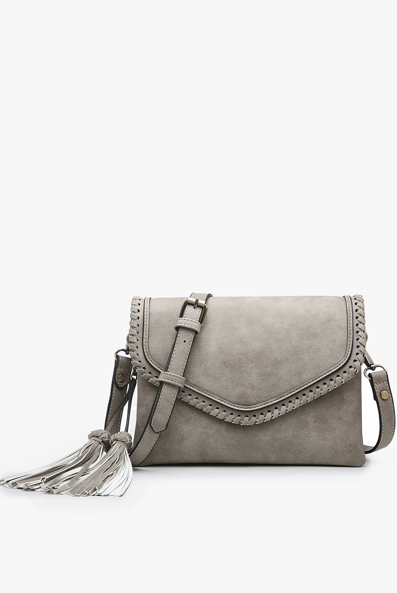 Sloane Flapover Crossbody - Grey { product_type }}