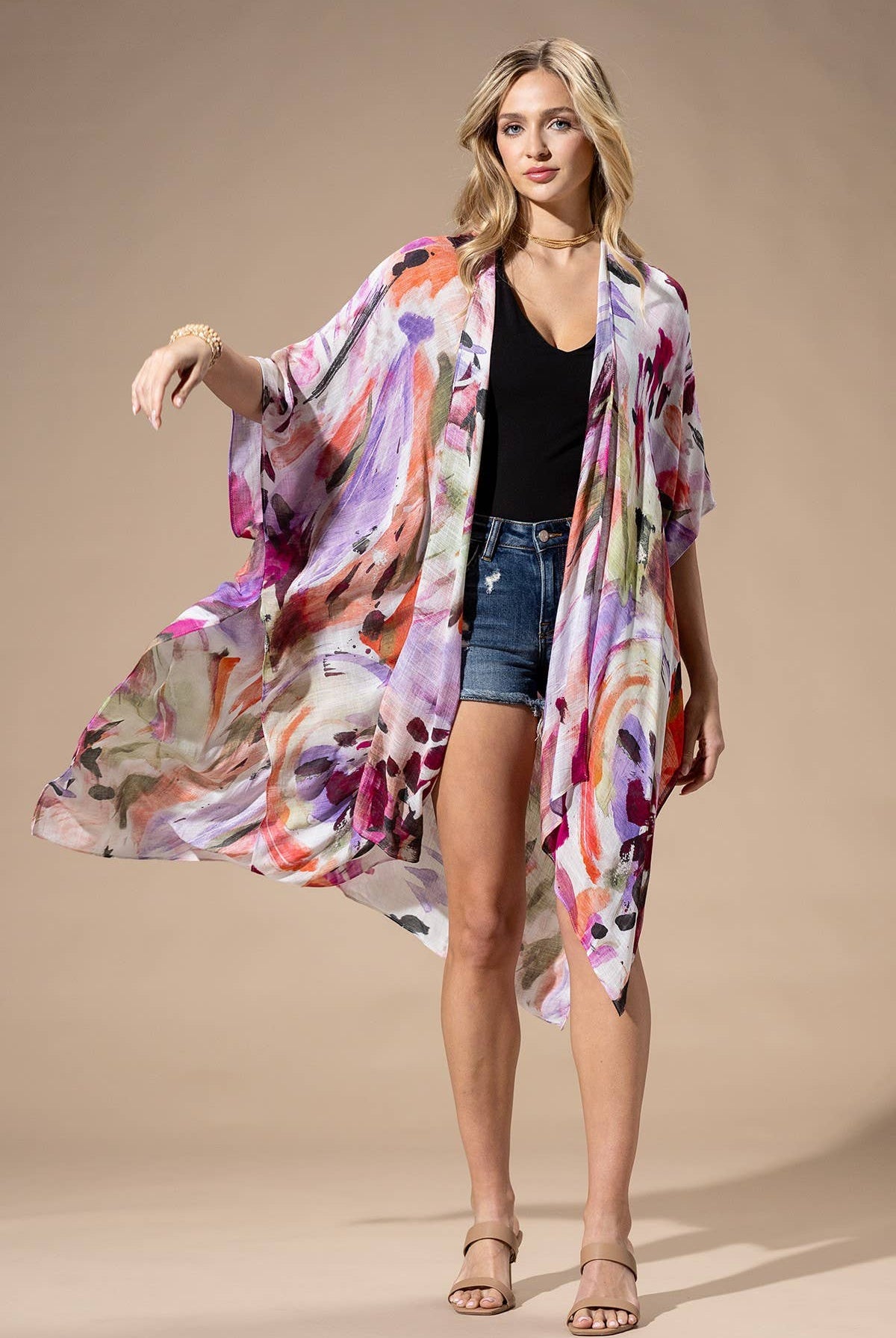 Watercolor Multi Kimono { product_type }}