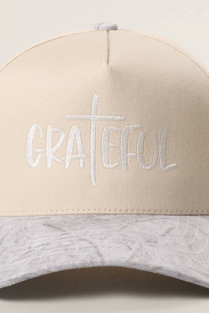 GRATEFUL Embroidery Two-Tone Trucker Hat: COW / One Size { product_type }}