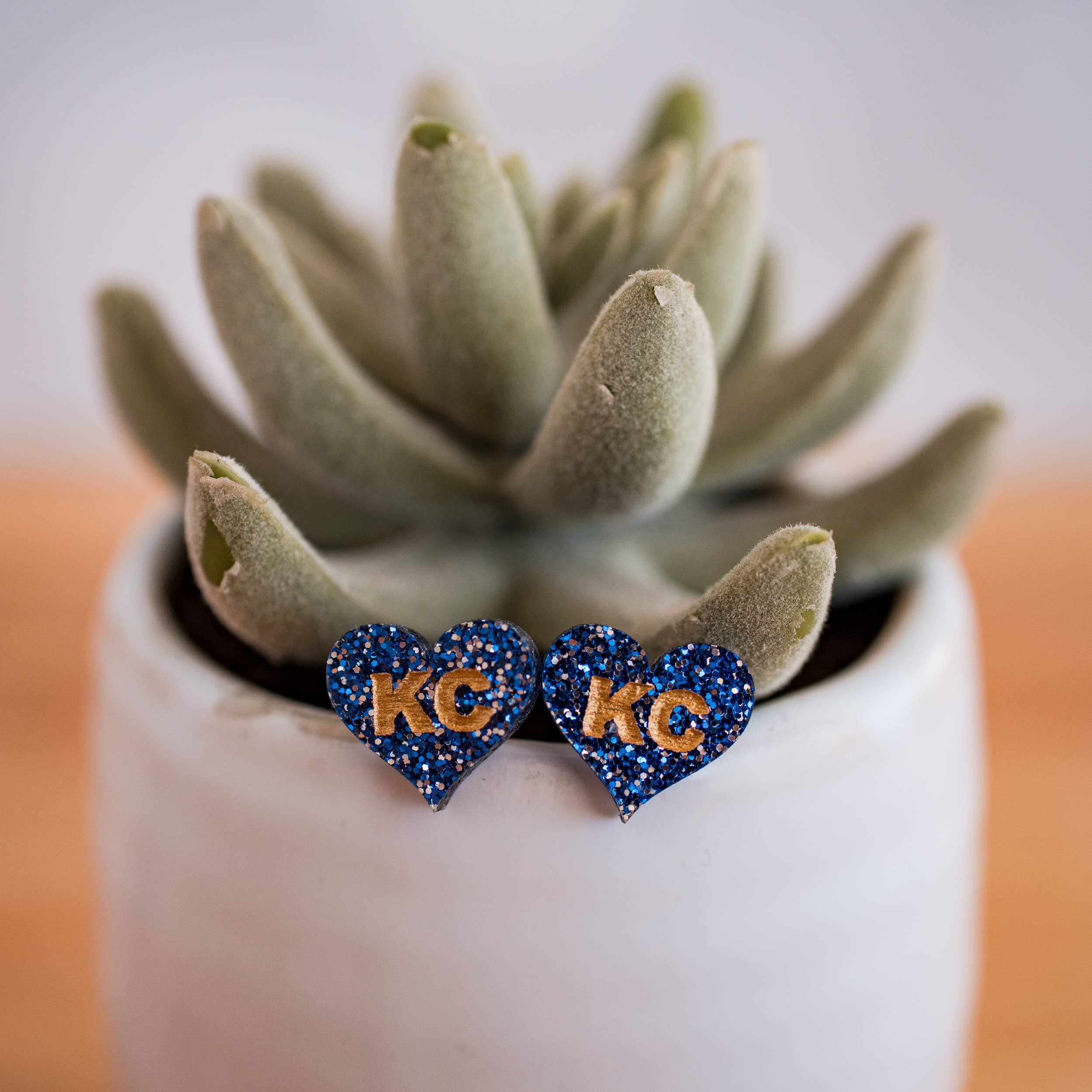 KC Baseball KC Heart Studs { product_type }}