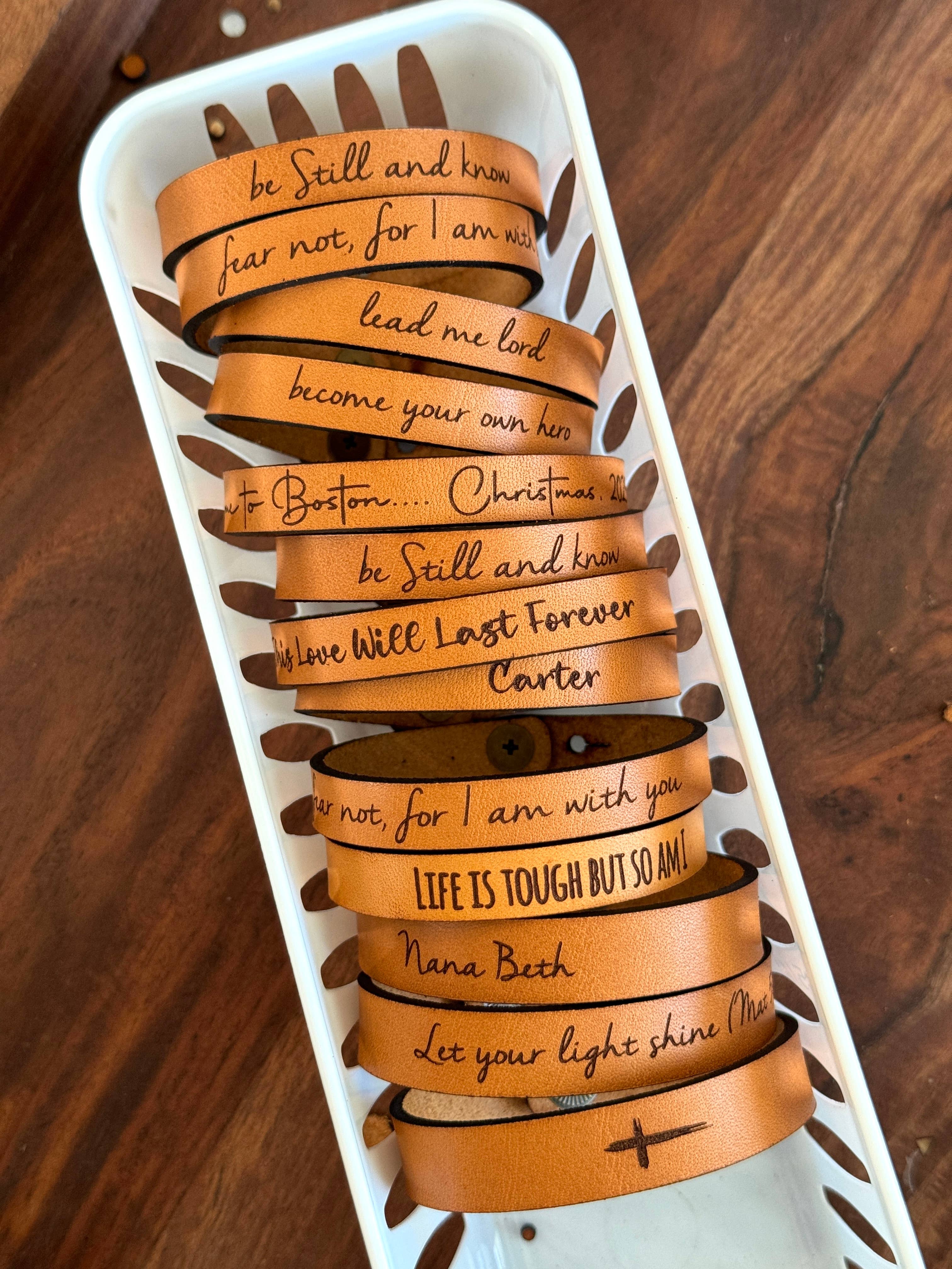 WWJD Thin Leather Bracelet: WWJD { product_type }}