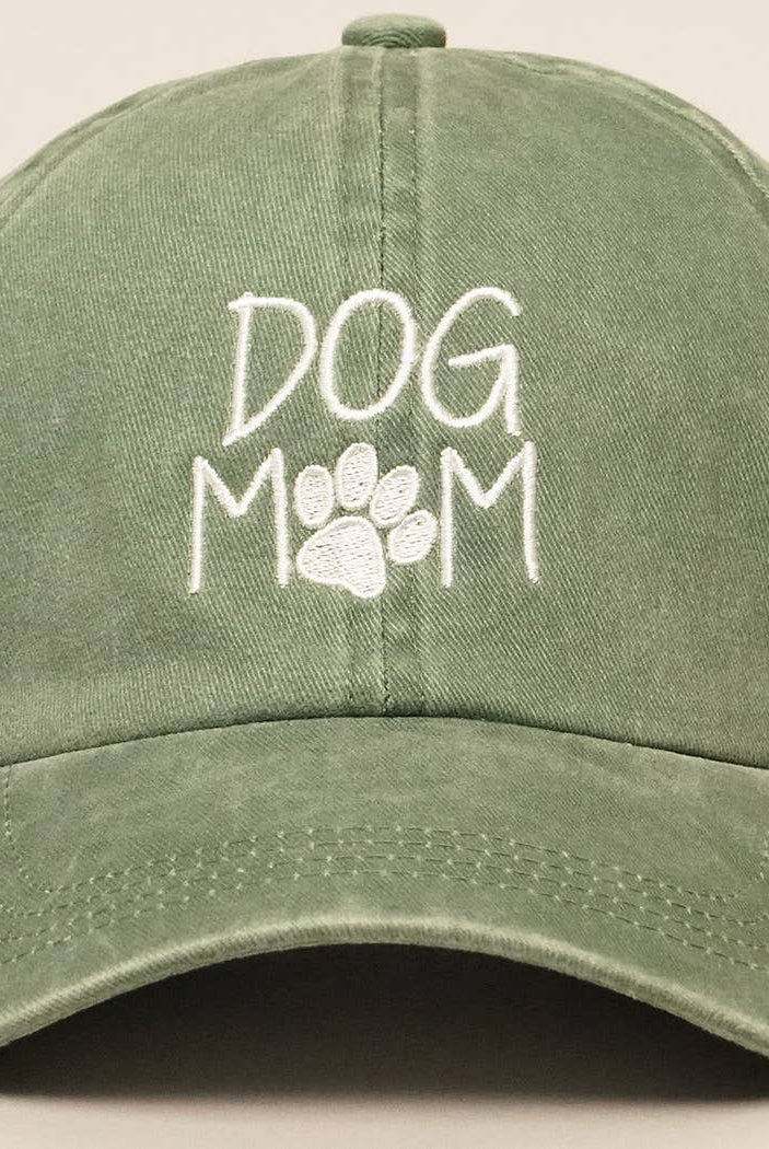 DOG MOM Embroidered Cotton Baseball Caps Dad Hat: DUSTY PINK / One Size { product_type }}