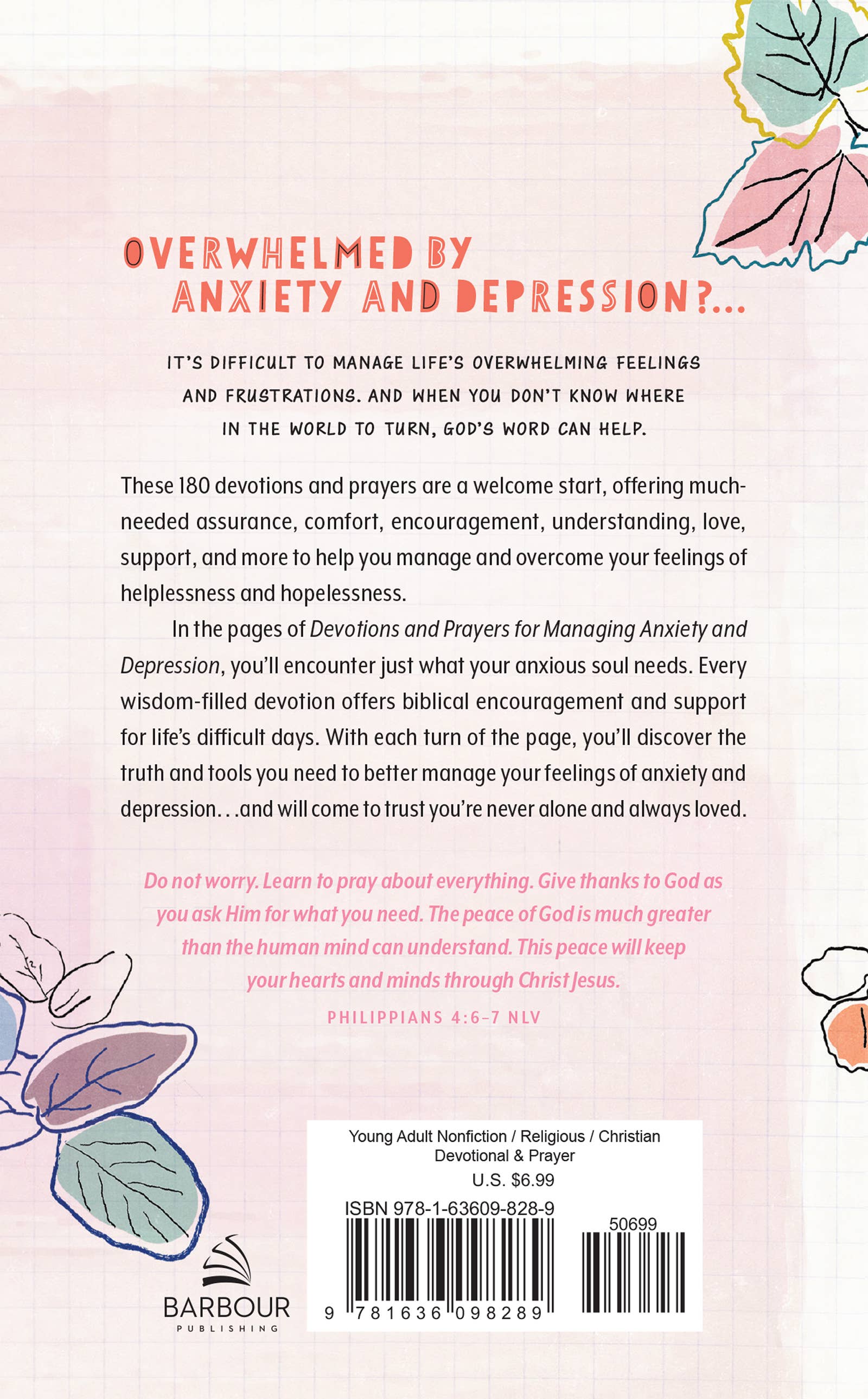 Devotions & Prayers Managing Anxiety & Depression -teen girl { product_type }}