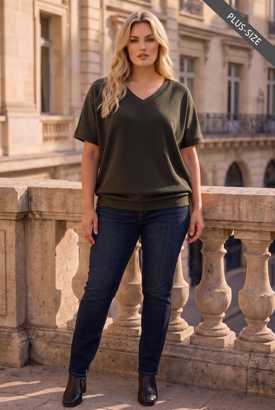 Oversized Rib Ruched Top { product_type }}