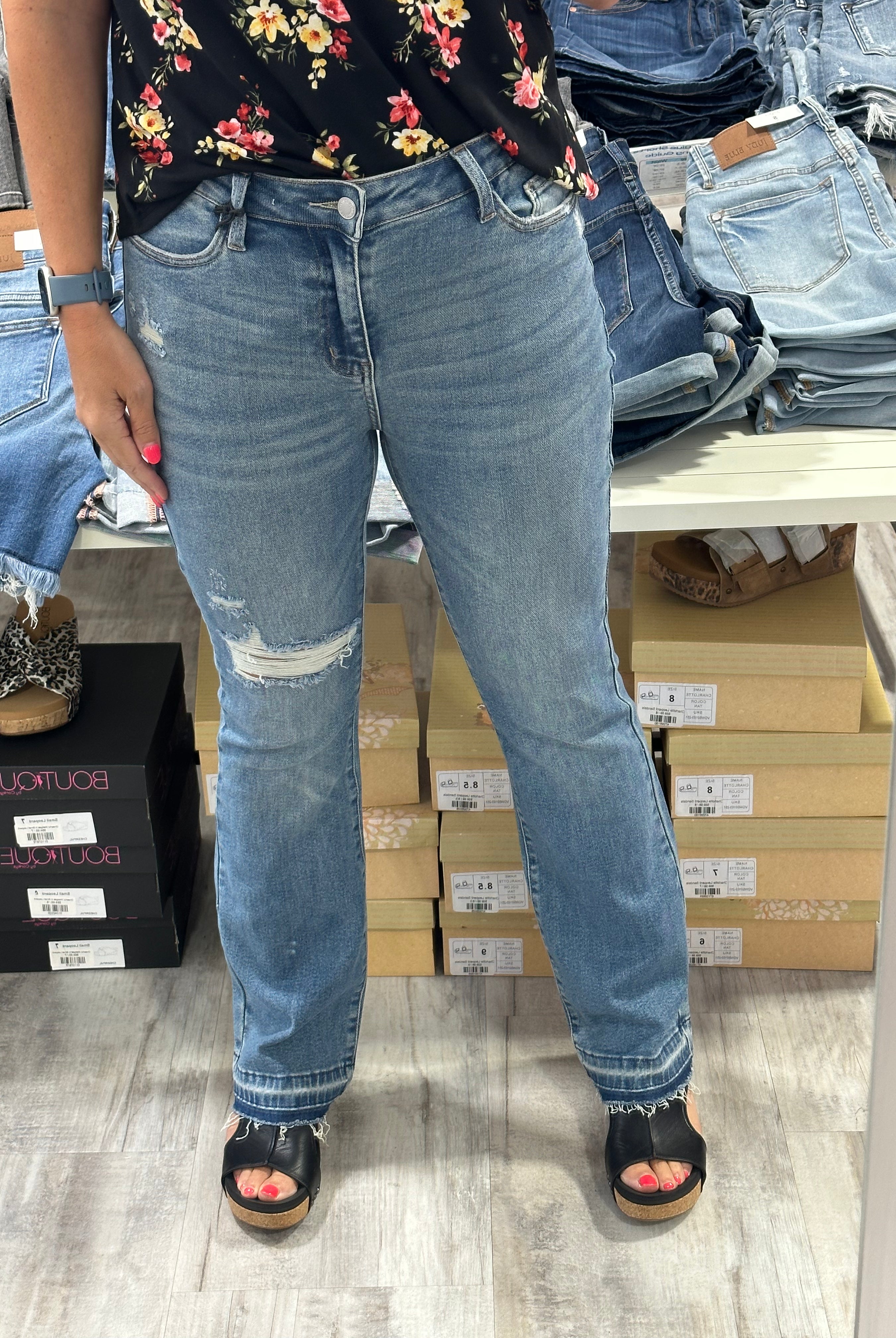Judy Blue MR Destroy & Released Hem Bootcut { product_type }}